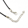 Waxed Cord Necklace Making NJEW-R229-1.5mm-3