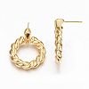 Brass Dangle Stud Earring KK-R117-030-NF-3