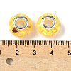 Transparent Resin Rondelle European Beads RESI-S023-25-3