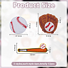 12Pcs 3 Styles Baseball Theme Polyester Iron on/Sew On Patches PATC-HY0001-99-2
