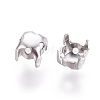Non-Tarnish 316 Stainless Steel Sew on Prong Settings LS-X-STAS-I118-05P-01-2
