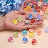 Craftdady 90Pcs 9 Colors Transparent Enamel Acrylic Beads TACR-CD0001-06-4