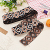 5 Yards Ethnic Style Embroidery Flat Polyester Elastic Rubber Cord/Band SRIB-FG0001-11A-5