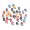 Flocky Opaque Acrylic Beads OACR-I026-01A-1