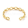 Cable Chain-shaped Cubic Zirconia Cuff Bangle BJEW-D448-06G-RS-3