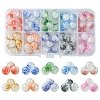 100Pcs 10 Colors Two Tone Spray Painted Crackle Acrylic Beads DIY-FS0006-73-1