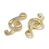 Rack Plating Brass Micro Pave Clear Cubic Zirconia Pendants KK-K341-45G-2