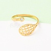 304 Stainless Steel Cuff Open Rings RJEW-D337-01D-G-5