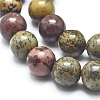 Natural Dendritic Jasper Beads Strands G-F675-15-8mm-3