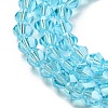 Transparent Electroplate Glass Beads Strands EGLA-A039-T3mm-A20-3