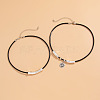 Flat Round Alloy Pendant Double Layer Necklaces WG187C7-01-2