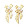 Ion Plating(IP) 304 Stainless Steel Bowknot Stud Earrings EJEW-Z068-42G-1