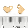 Ion Plating(IP) 304 Stainless Steel Heart Charms X-STAS-F075-21-3