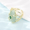 Natural Green Aventurine Cuff Rings GG-CBA5FCC-03G-02-3