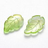 Two Tone Transparent Spray Painted Glass Pendants GLAA-T016-08C-2