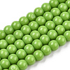 Opaque Solid Color Glass Beads Strands X-GLAA-T032-P10mm-06-1