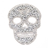 Skull Rhinestone Patches DIY-WH0199-35E-1