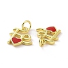 Rack Plating Brass Enamel Charms KK-C008-18G-02-3