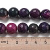 Faceted Natural Fire Crackle Agate Beads Strands G-F447-12mm-N05-5