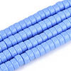 Opaque Solid Color Glass Beads Strands LS-GLAA-N026-3x6mm-08-1