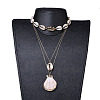 Shell Tiered Necklaces NJEW-JN02387-14