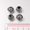 Retro Rondelle with Skull 304 Stainless Steel European Large Hole Beads OPDL-E005-17AS-2