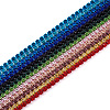 Cheriswelry 12Yards 12 Colors Electrophoresis Brass Rhinestone Strass Chains CHC-CW0001-03-2