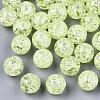 Transparent Crackle Acrylic Round Beads Strands CCG-R002-12mm-07-3