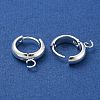 201 Stainless Steel Huggie Hoop Earring Findings STAS-P283-01V-S-2