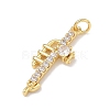 Brass Micro Pave Clear Cubic Zirconia Pendants KK-D289-01G-12-2