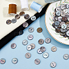250Pcs 2-Hole Flat Round Shell Buttons SHEL-HS0001-02-5