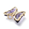 Brass Micro Pave Clear Cubic Zirconia Pendant ZIRC-P079-B02-05-2