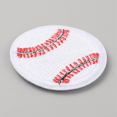 Sports Ball Theme Computerized Towel Fabric Embroidery Iron on Cloth Patches PATC-WH0007-23B-1