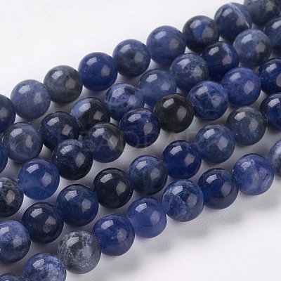 Natural Sodalite Beads Strands G-E110-6mm-3-1