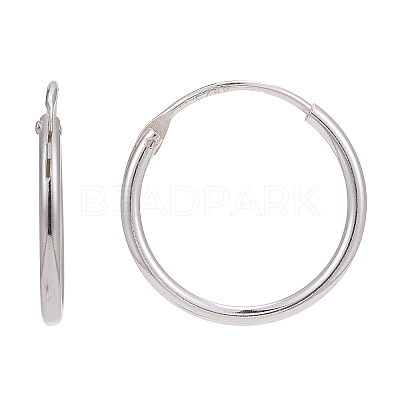925 Sterling Silver Hoop Earring Findings STER-E062-05B-S-1