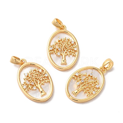 Brass Shell Pendants X-KK-M243-34G-1