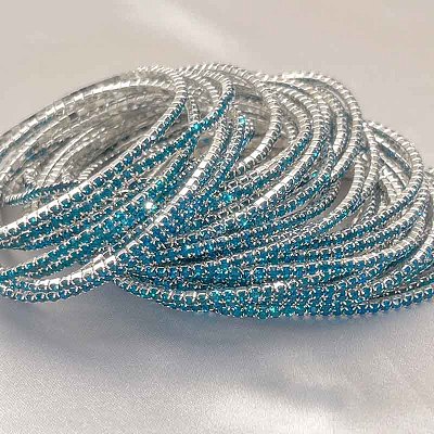 Brass Rhinestone Tennis Bracelets WG6EB7A-09-1