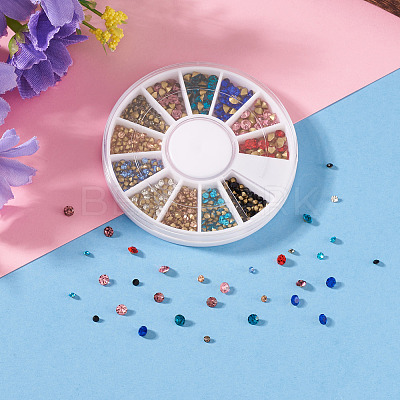 Pointed Back Glass Rhinestone Cabochons RGLA-YS0001-05-1