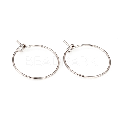 316L Surgical Stainless Steel Hoop Earring Findings STAS-G229-07P-01-1