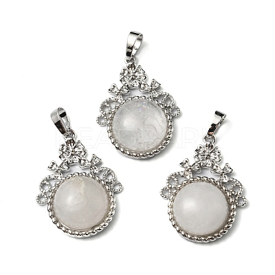 Natural Quartz Crystal Pendants G-P498-01P-04-1