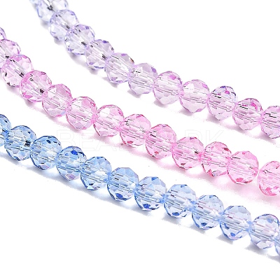 Transparent Painted Glass Beads Strands DGLA-A034-T3mm-A08-1