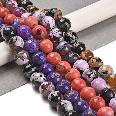 Natural Fire Crackle Agate Beads Strands G-L595-A03-02D-1