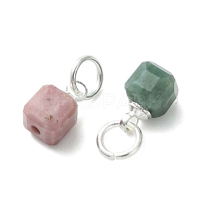 Natural Mixed Gemstone Pendants PALLOY-JF05297-01-1