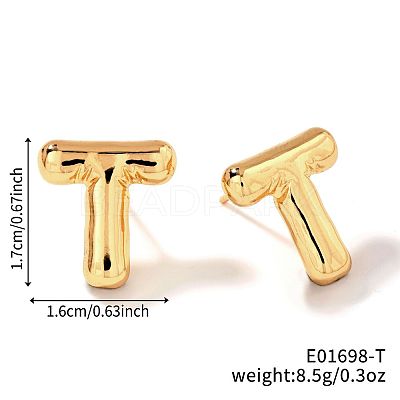 Brass Stud Earrings LS-UV9543-20-1
