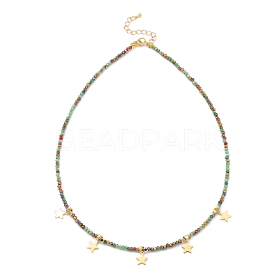 Star Pendant Necklaces NJEW-JN03074-02-1