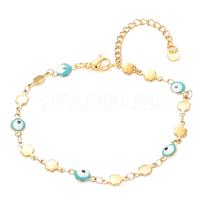 304 Stainless Steel Link Bracelets BJEW-O183-10G-1