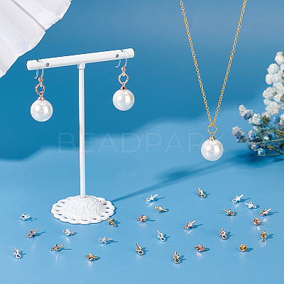 120Pcs 3 Style Brass Peg Bails Pendants Sets KK-PH0010-36-1