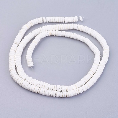 Natural White Shell Beads Strands BSHE-P026-30-1