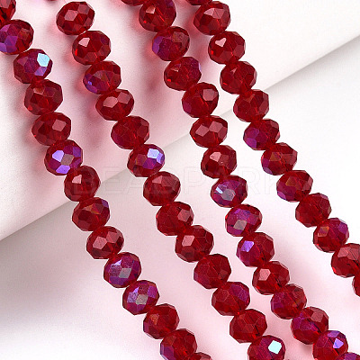 Electroplate Glass Beads Strands EGLA-A034-T1mm-L20-1