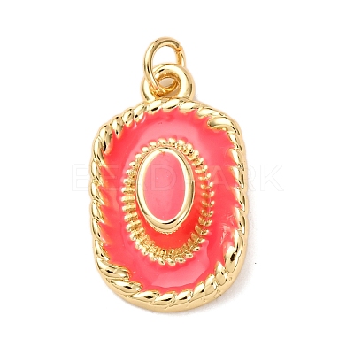 Brass Enamel Pendants KK-K408-66G-02-1